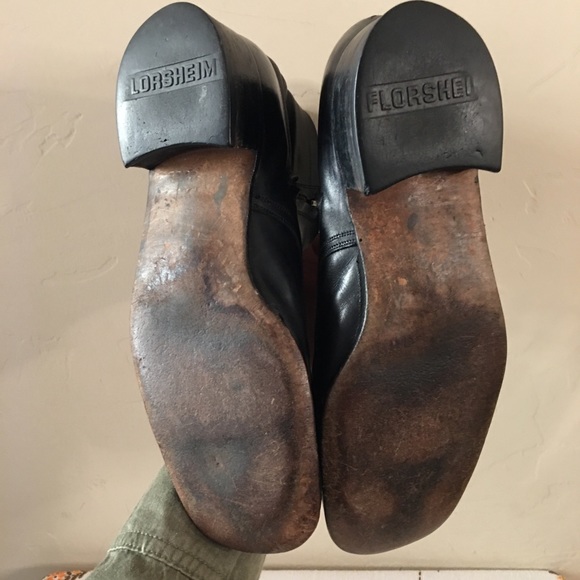 Vintage 70s Florsheim men black leather ankle boot - Picture 10 of 12